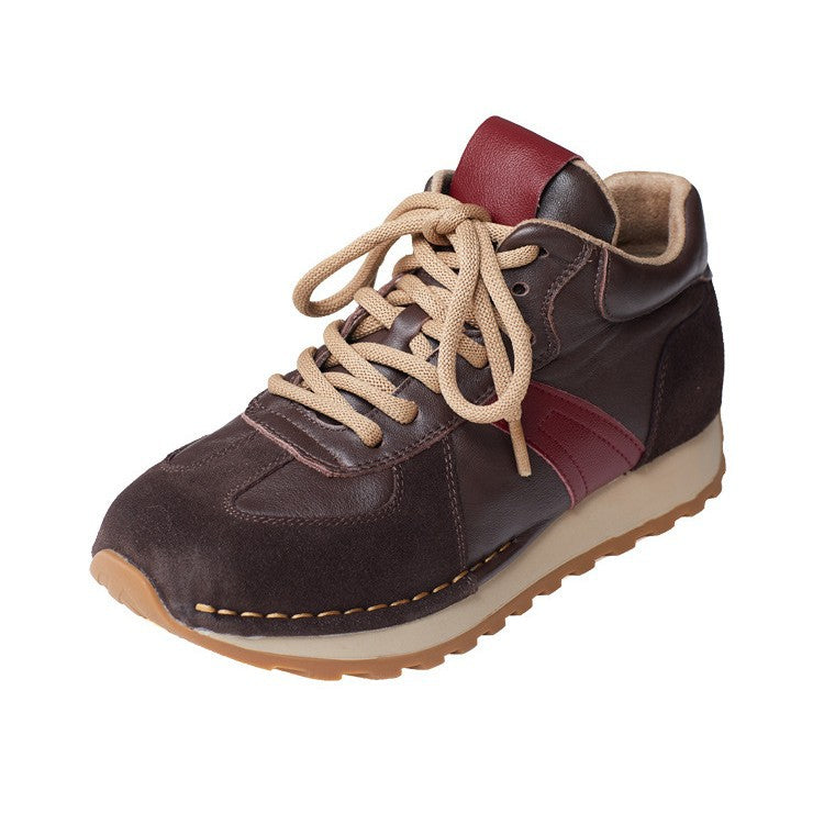 Women's Casual Leather Retro Daily Sneakers