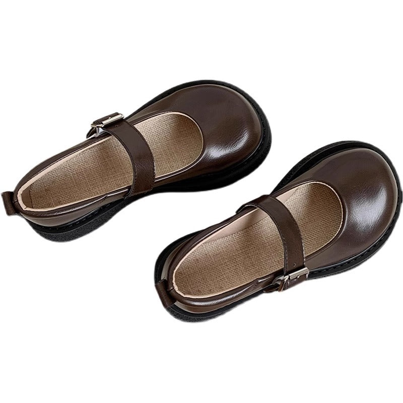 Women's Platform Prep Style Wide Toe Box Mary Jane Shoes