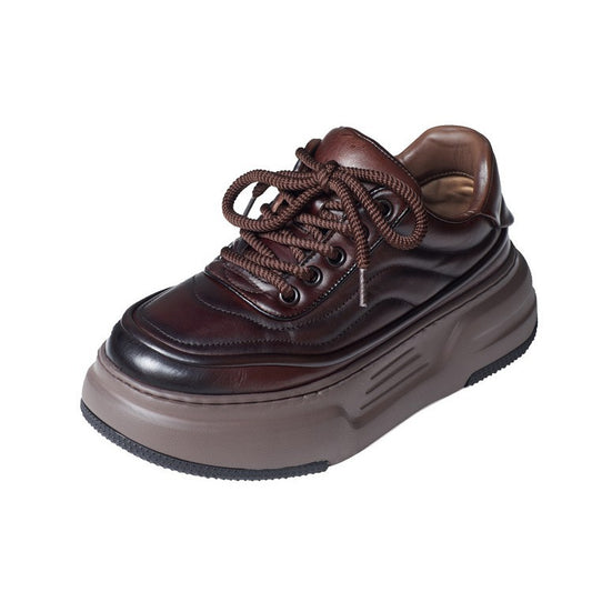 Women's Lace-Up Platform Casual Shoes