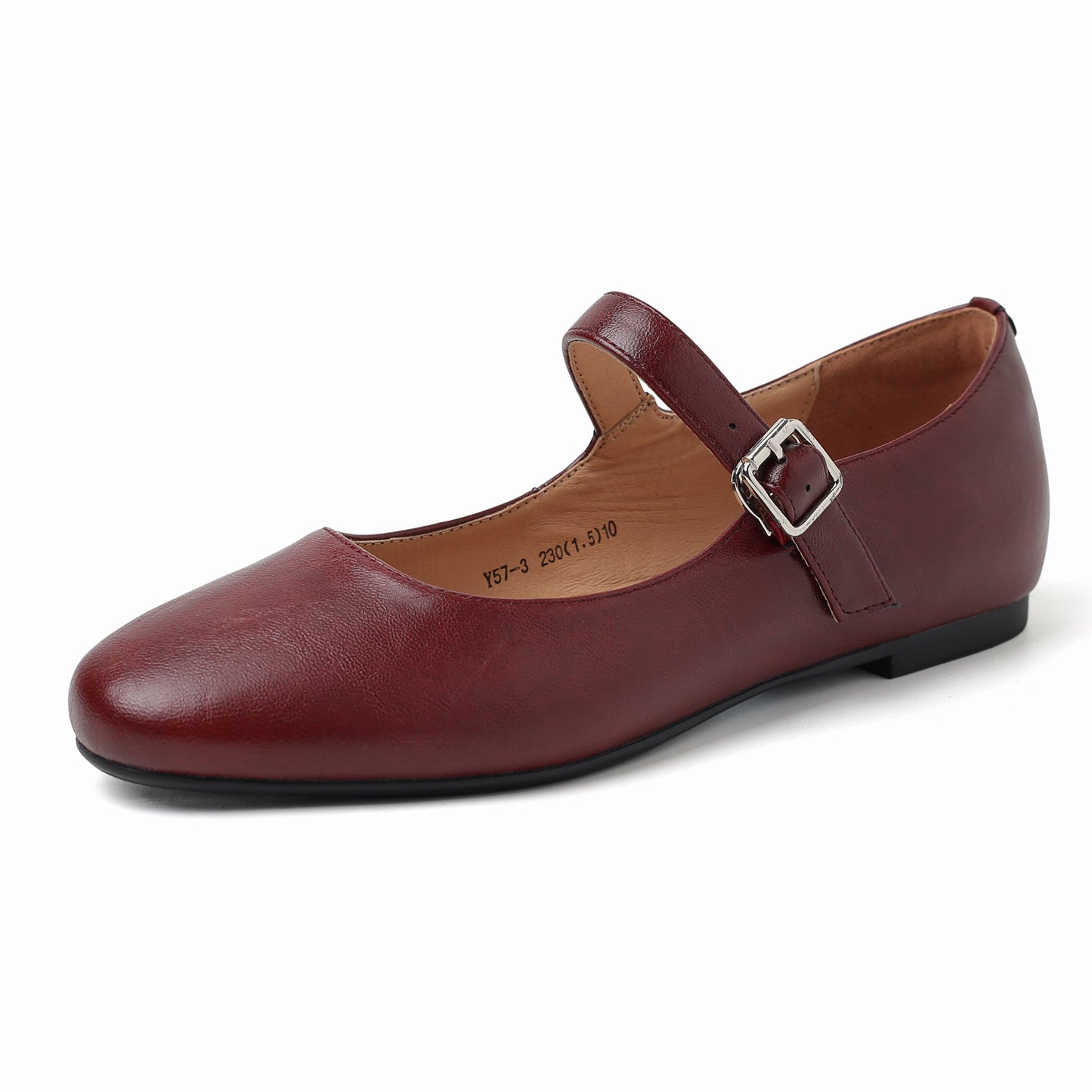 Women's Handmade Vintage Leather Comfort Flat Mary Jane Shoes