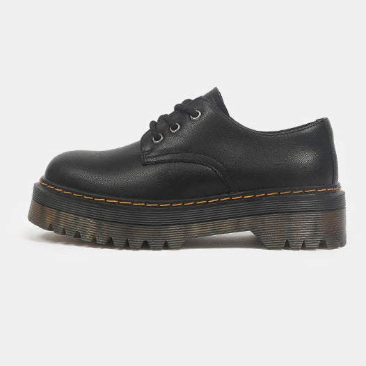 Women's Platform Lace-Up Oxfords – Non-Slip Loafers, Comfortable Everyday Shoes