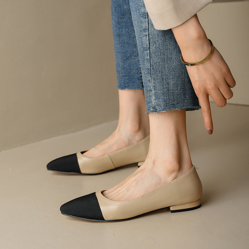 Womens Handmade Classic Ballet Flat Slip-on Shoes