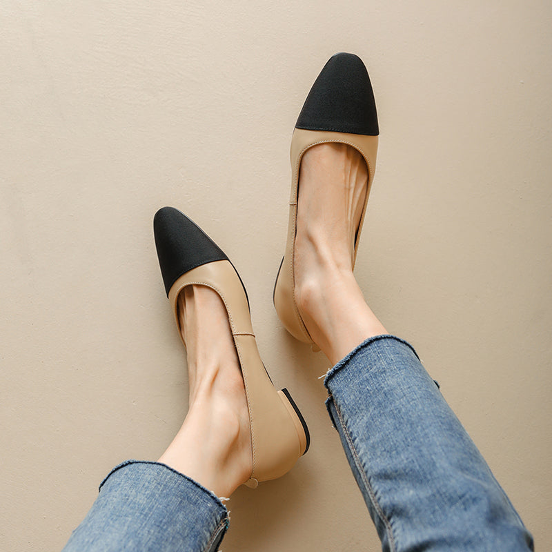 Womens Handmade Classic Ballet Flat Slip-on Shoes