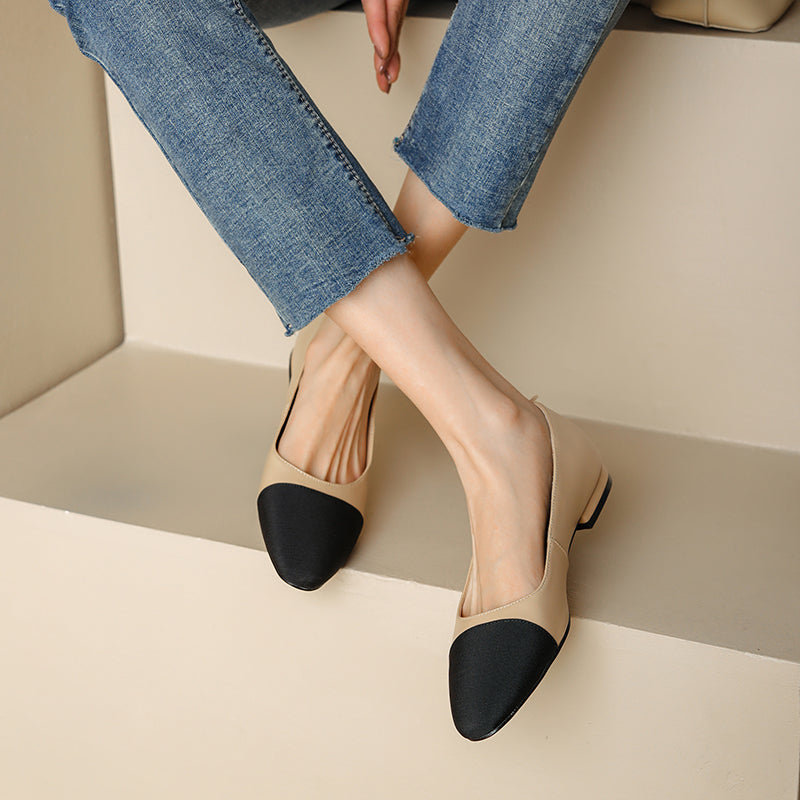 Womens Handmade Classic Ballet Flat Slip-on Shoes