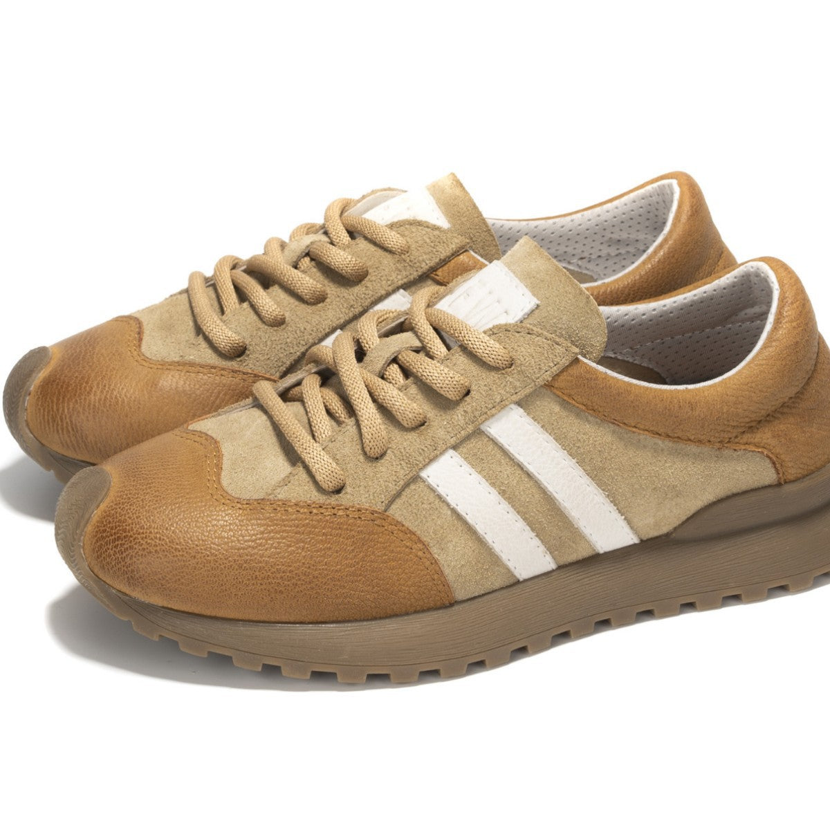 Women's Leather Retro Casual Comfort Sneakers