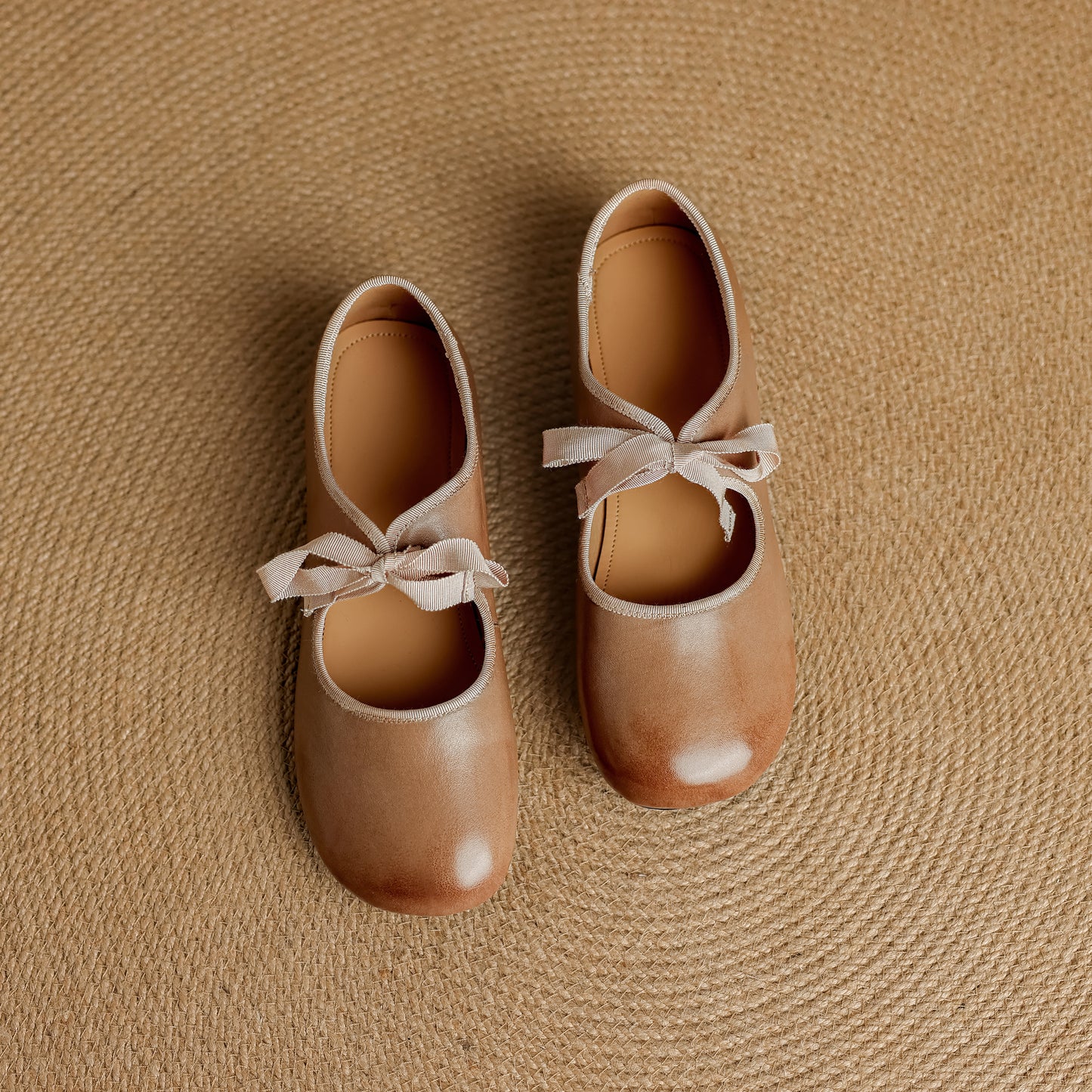 Women's French Romantic Round Toe Flat Mary Jane Flat Lace Up Shoes - RetroStep