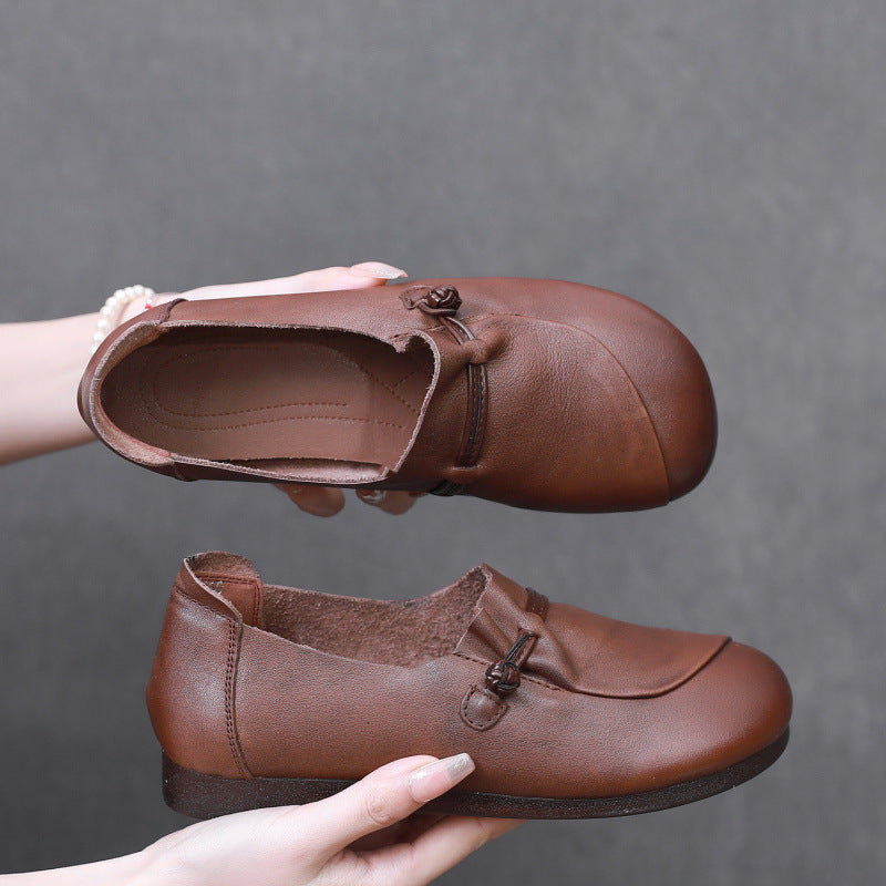 Women's Retro Slip-On Flats – Comfortable Everyday Shoes