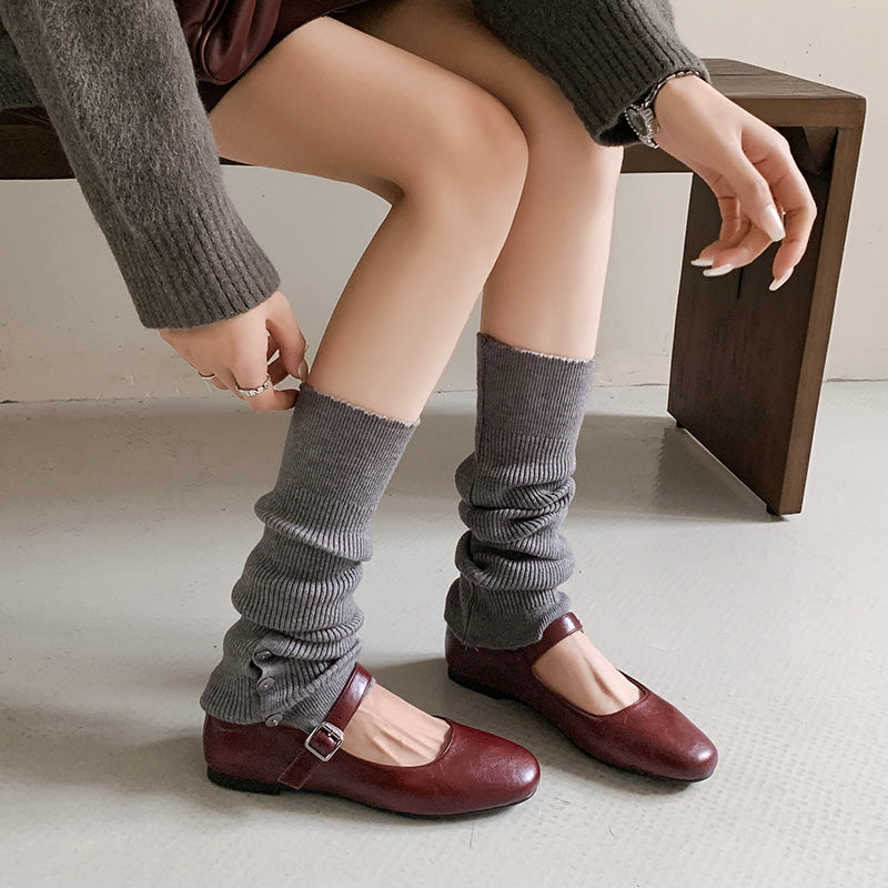 Women's Handmade Vintage Leather Comfort Flat Mary Jane Shoes