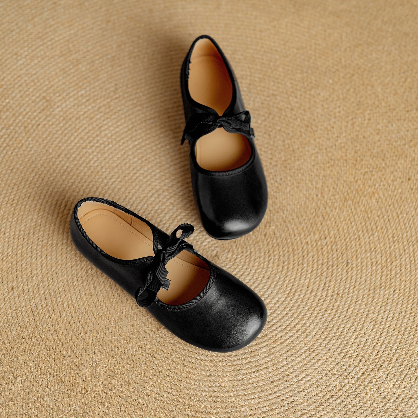 Women's French Romantic Round Toe Flat Mary Jane Flat Lace Up Shoes - RetroStep