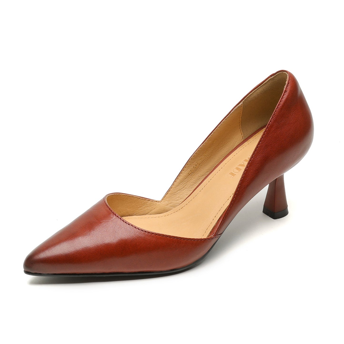 Women's Pointed Toe Leather Classic High Heels Pumps - RetroStep
