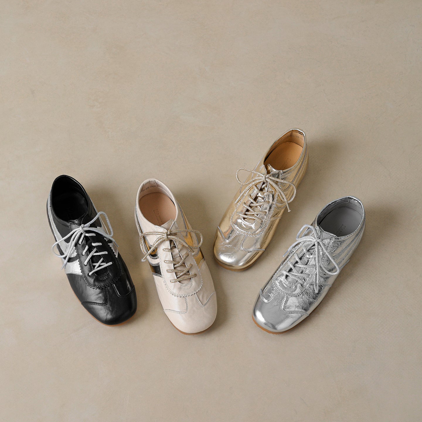 Women’s Soft Leather Flat Sneakers – Stylish Comfortable Casual Shoes