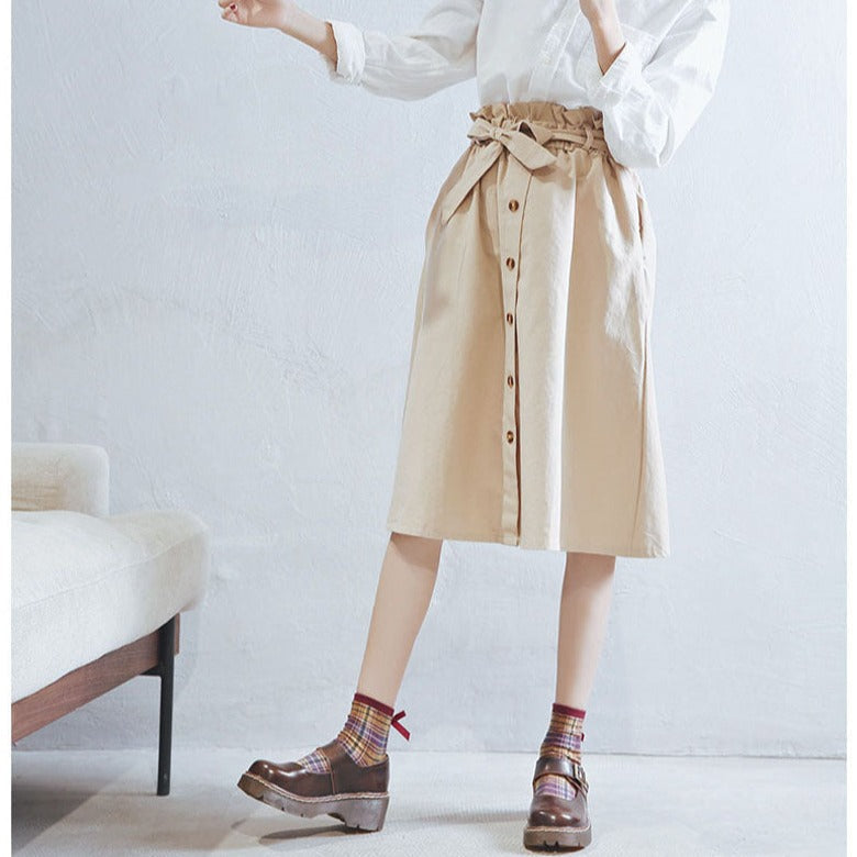 Women Vintage Buckle Leather Platform Mary Janes Heels Shoes - RetroStep