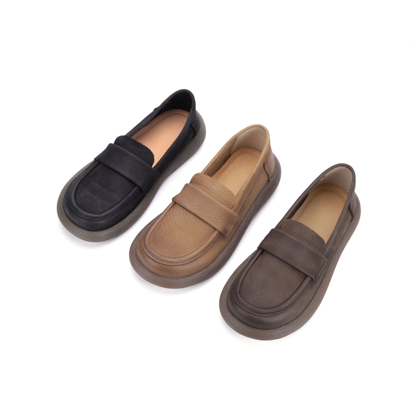 Women's Handmade Leather Vintage Loafers