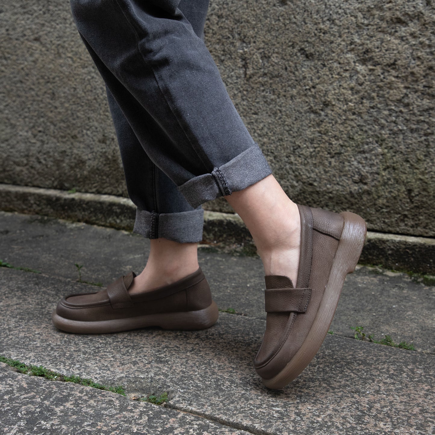 Women's Handmade Leather Vintage Loafers