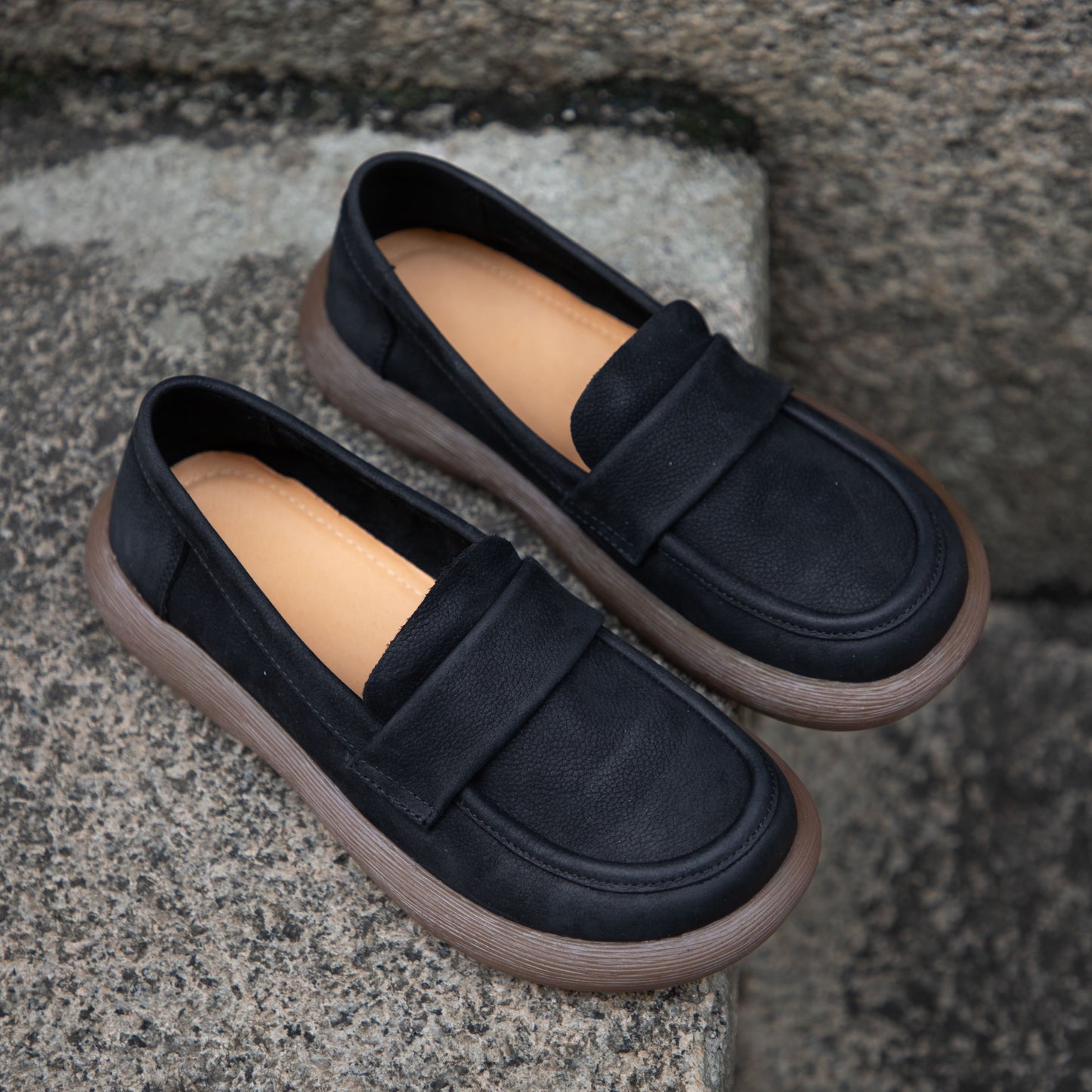 Women's Handmade Leather Vintage Loafers