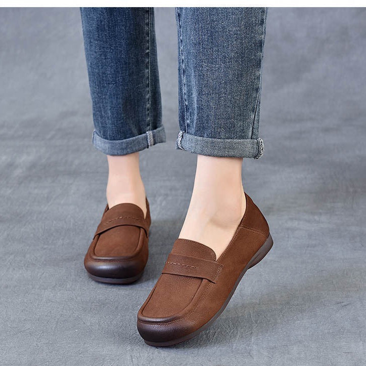 Clearance Sale Chic Handmade Womens Loafers £29.99 - Brown/UK4/CN37/235