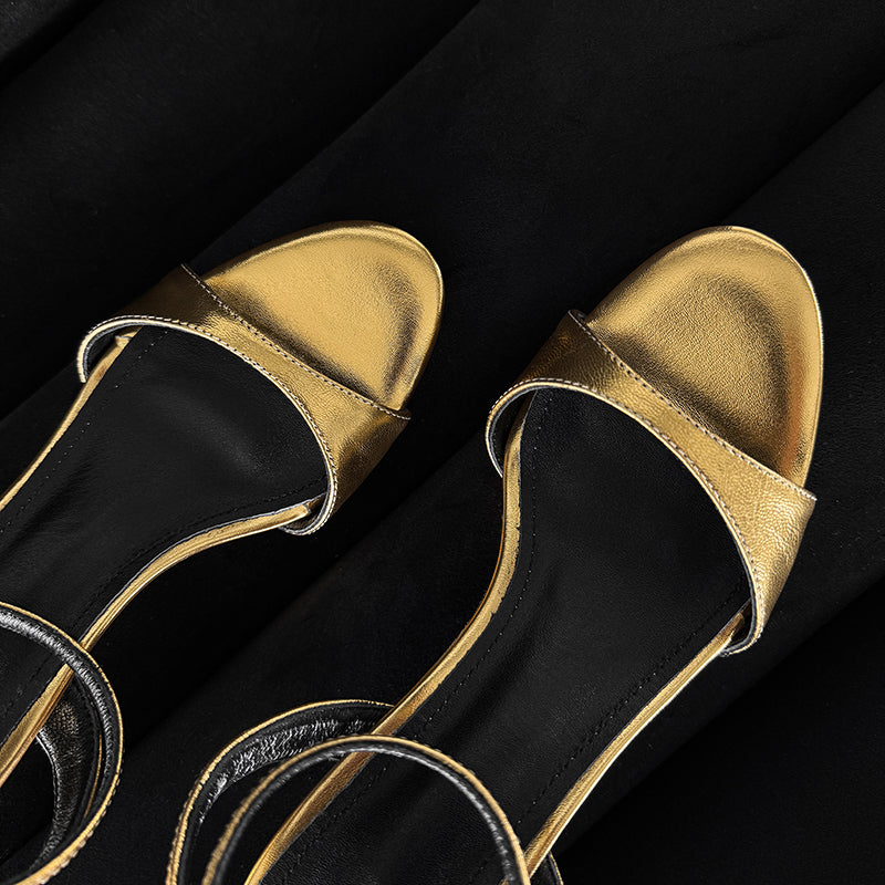 Women's Handmade Stylish Open Toe Kitten Heel Low Heeled Sandals