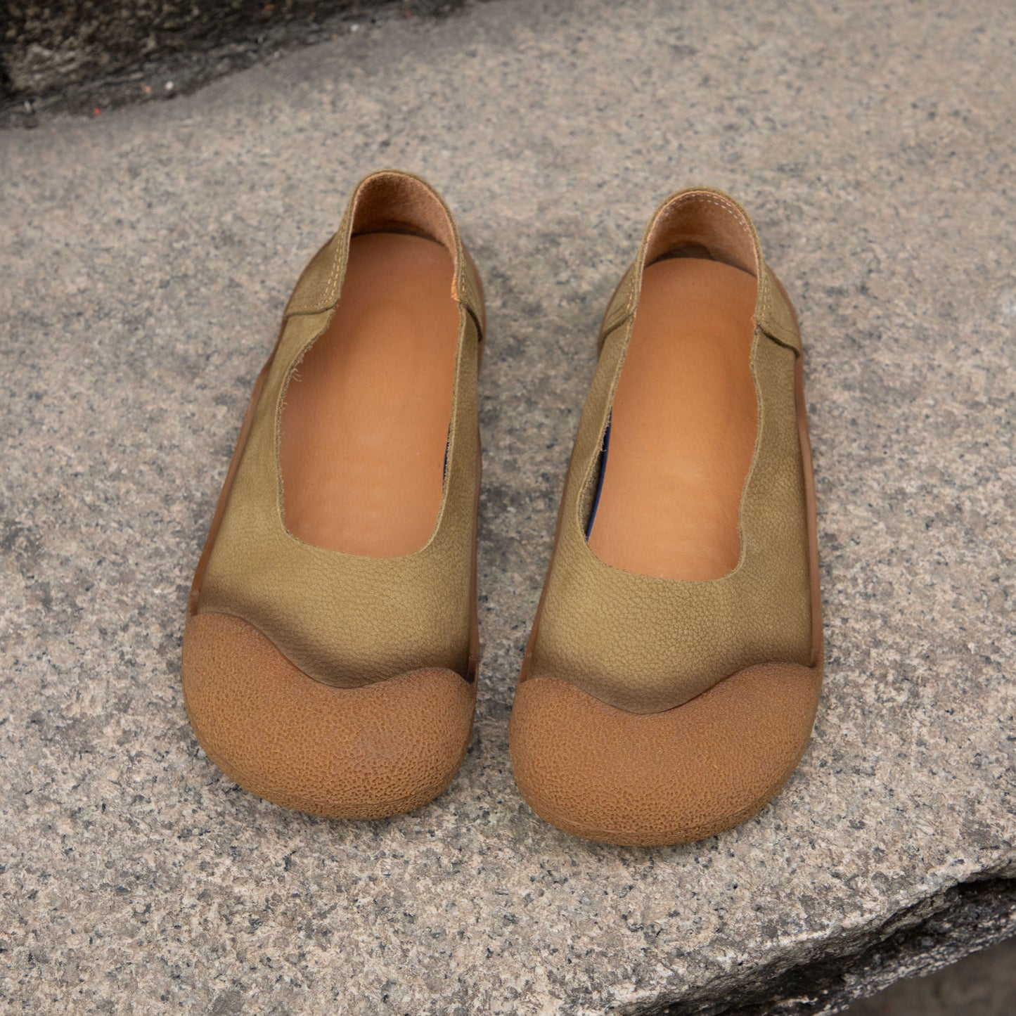 Women's Leather Casual Pull-On Glove Shoes