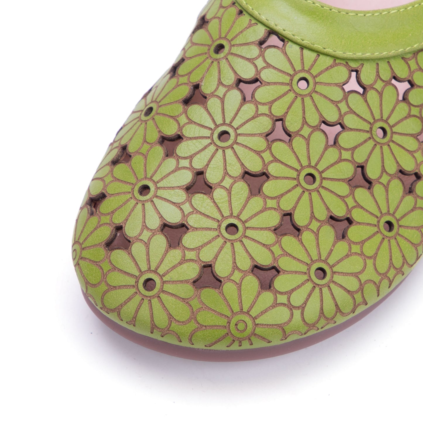 Women's Leather Summer Hollow Out Flat Sandals Mule Shoes