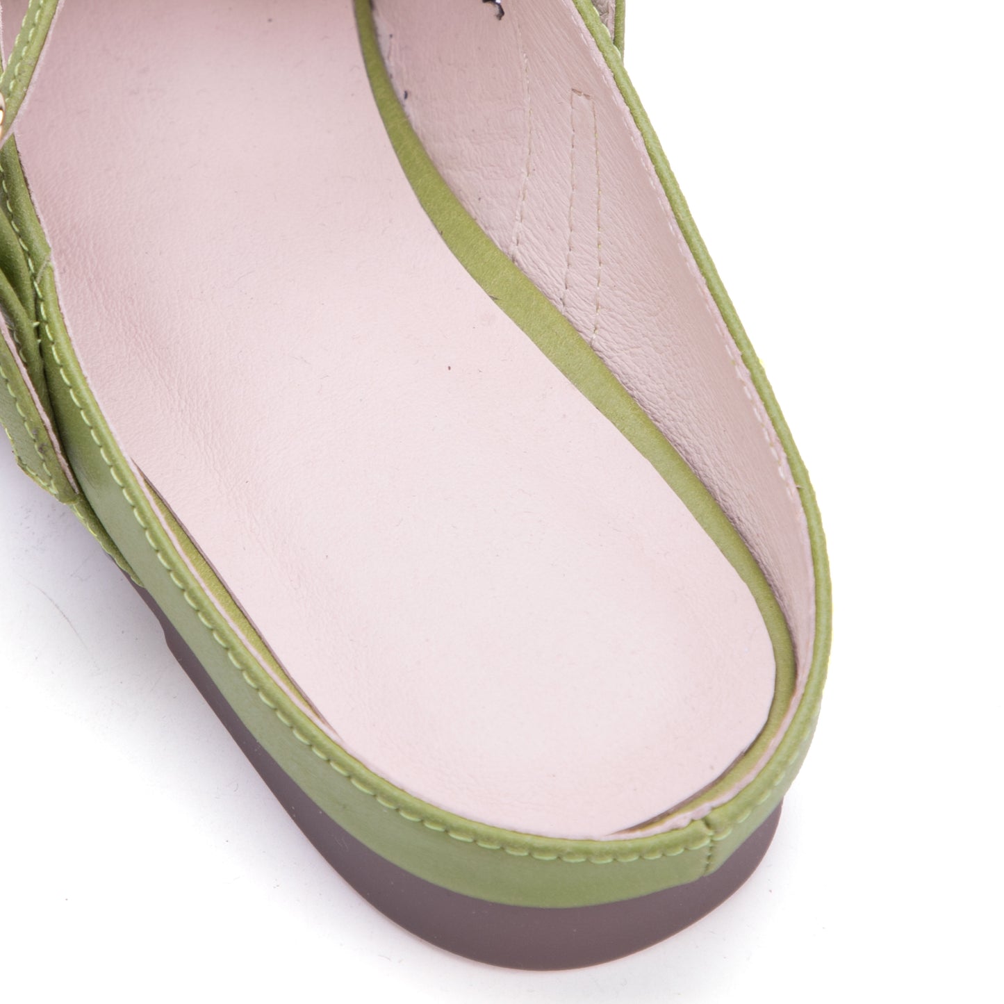 Women's Leather Summer Hollow Out Flat Sandals Mule Shoes