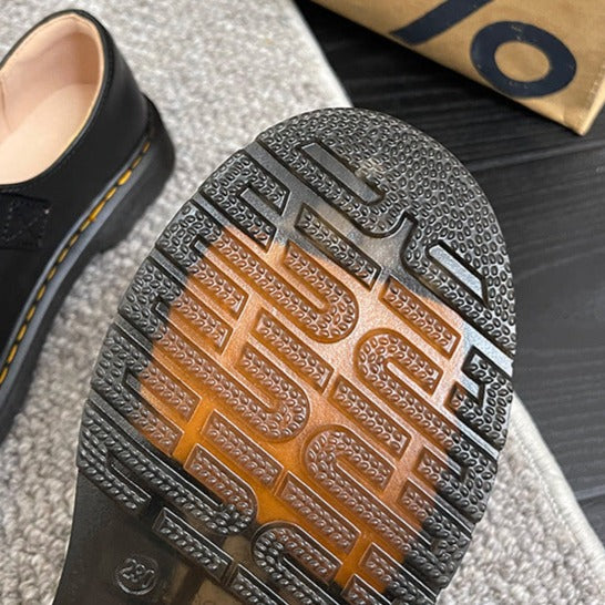 Women's Dark Brown Retro Mary Jane Leather Flats – Old-Fashioned School Shoes