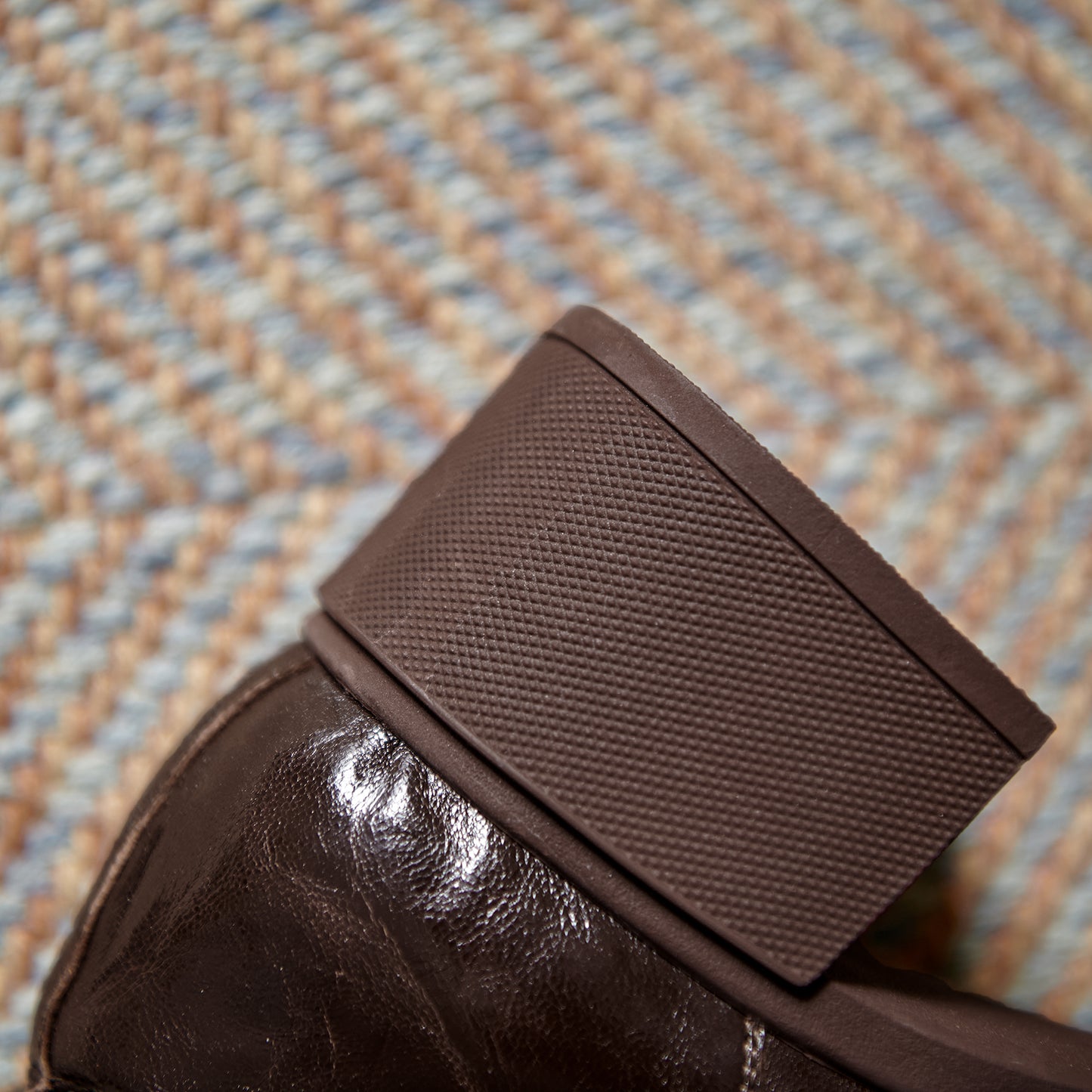 Women's Vintage Block Heels Leather Oxfords & Tie Shoes Lace-up mid-heel