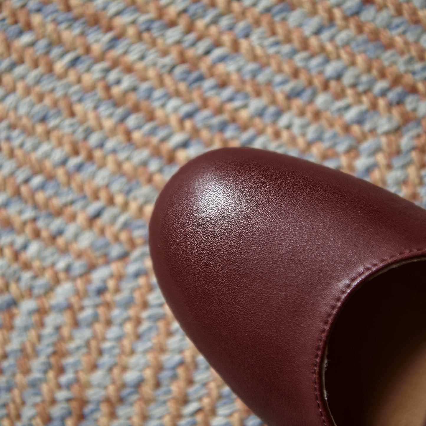 Women's Sheepskin Leather Mary Janes Double-Strap Mid Heel Pumps
