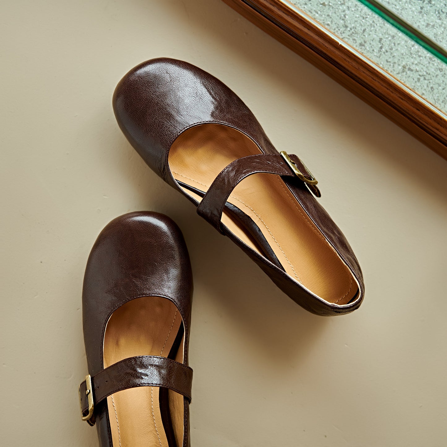Handmade Vintage Soft Sole Mary Jane Ballet Flats Women's Shoes