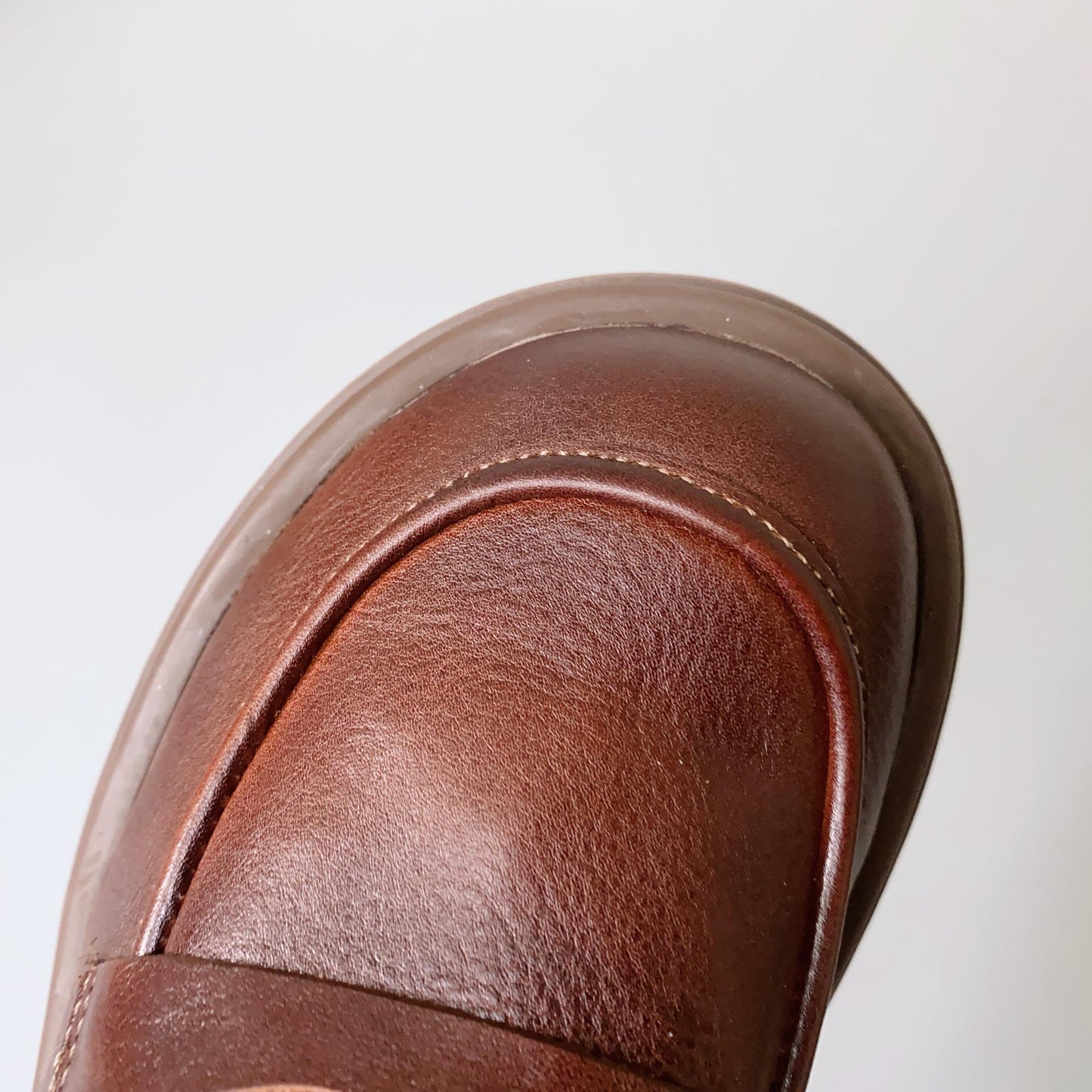 Women's Leather Vintage Classic Preppy Style Loafers