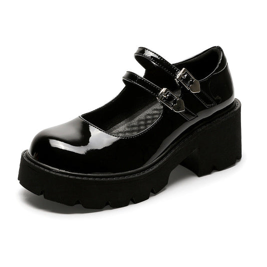 Womens Platform Mary Jane Shoes Double Buckle Heels - RetroStep