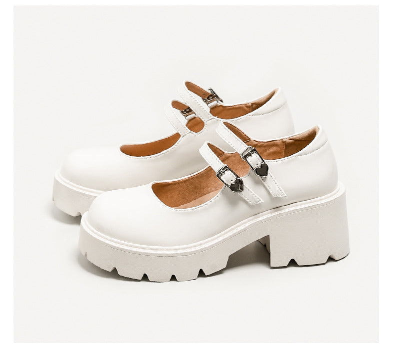 Womens Platform Mary Jane Shoes Double Buckle Heels - RetroStep