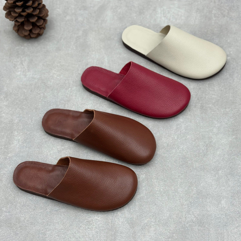Women's All-Leather Mules - Breathable Summer Zen Flats