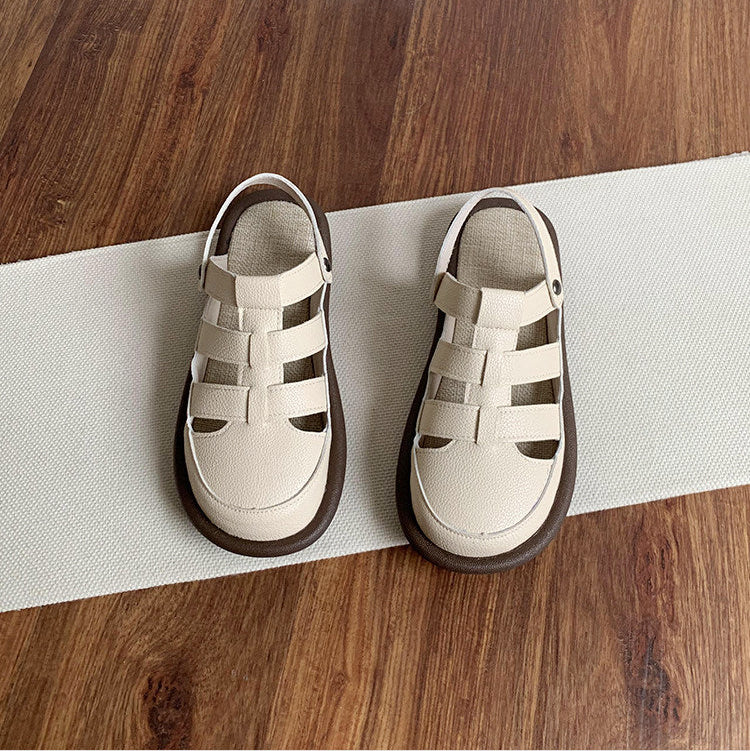 Women's Summer Closed-Toe 2-Way Sandals — Comfortable & Breathable with Linen Insoles