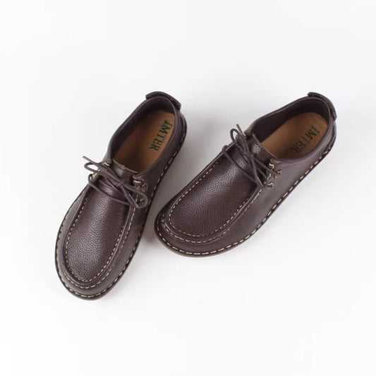 Women's Handmade Leather Casual Comfort Classic Oxford Shoes