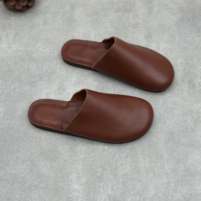 Women's All-Leather Mules - Breathable Summer Zen Flats