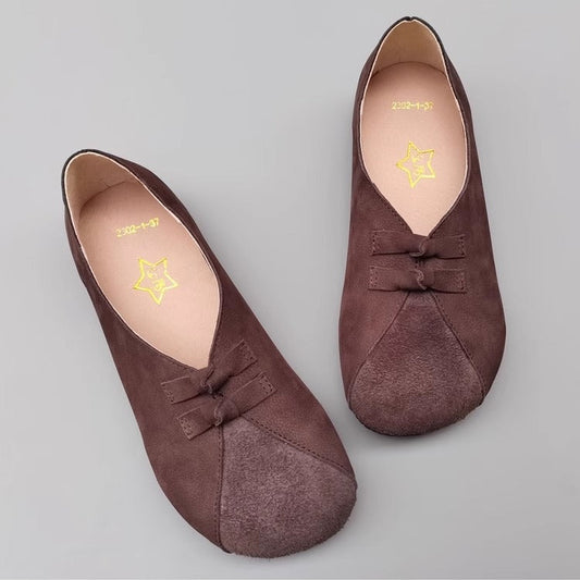 Women's Handmade Genuine Leather Retro Flat Comfortable Shoes