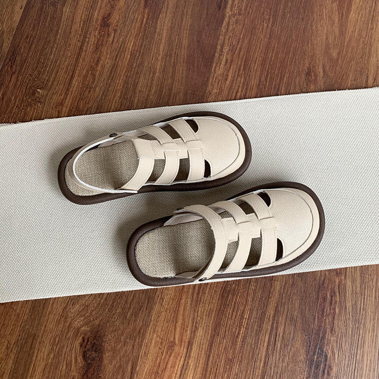 Women's Summer Closed-Toe 2-Way Sandals — Comfortable & Breathable with Linen Insoles