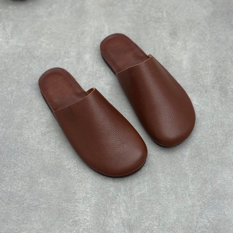 Women's All-Leather Mules - Breathable Summer Zen Flats