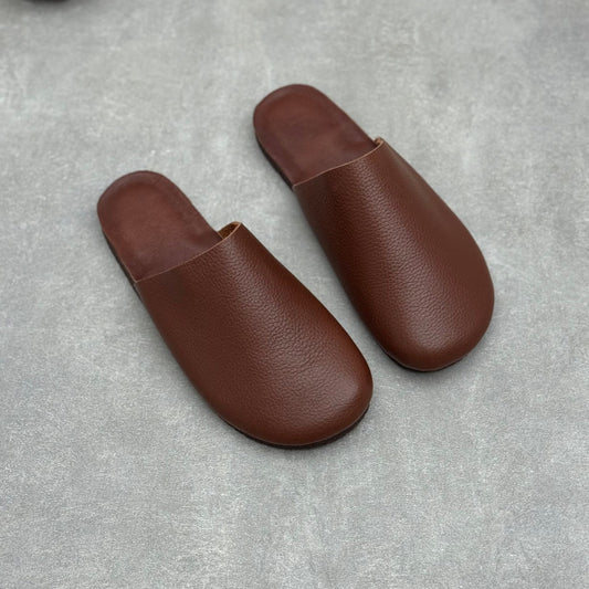 Women's All-Leather Mules - Breathable Summer Zen Flats