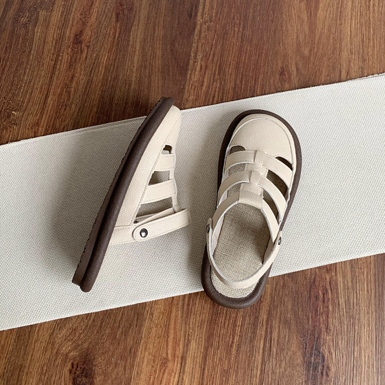 Women's Summer Closed-Toe 2-Way Sandals — Comfortable & Breathable with Linen Insoles