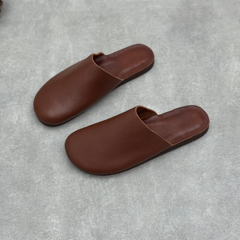 Women's All-Leather Mules - Breathable Summer Zen Flats