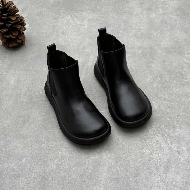 Genuine Leather Vintage Soft Leather Chelsea Style Women's Ankle Boots