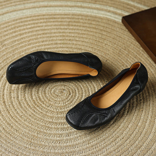 Sheepskin Casual Ballet Low Heel Pump Women's Shoes