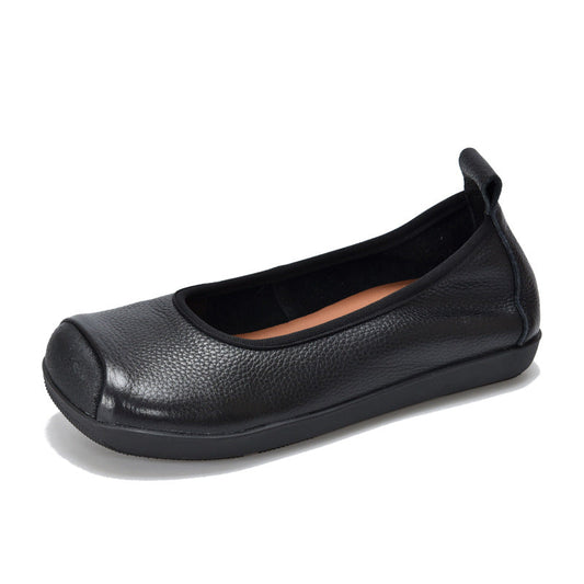Comfortable Women's Slip-On Square-Toe Flats – Soft Casual Shoes