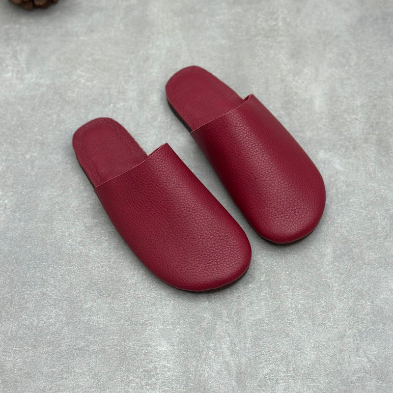 Women's All-Leather Mules - Breathable Summer Zen Flats