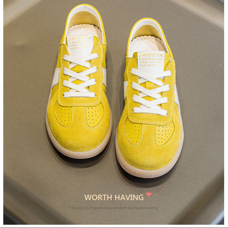 Women's GAT Inspired Retro Flats Sneakers Minimalist Unlined Walking Shoes