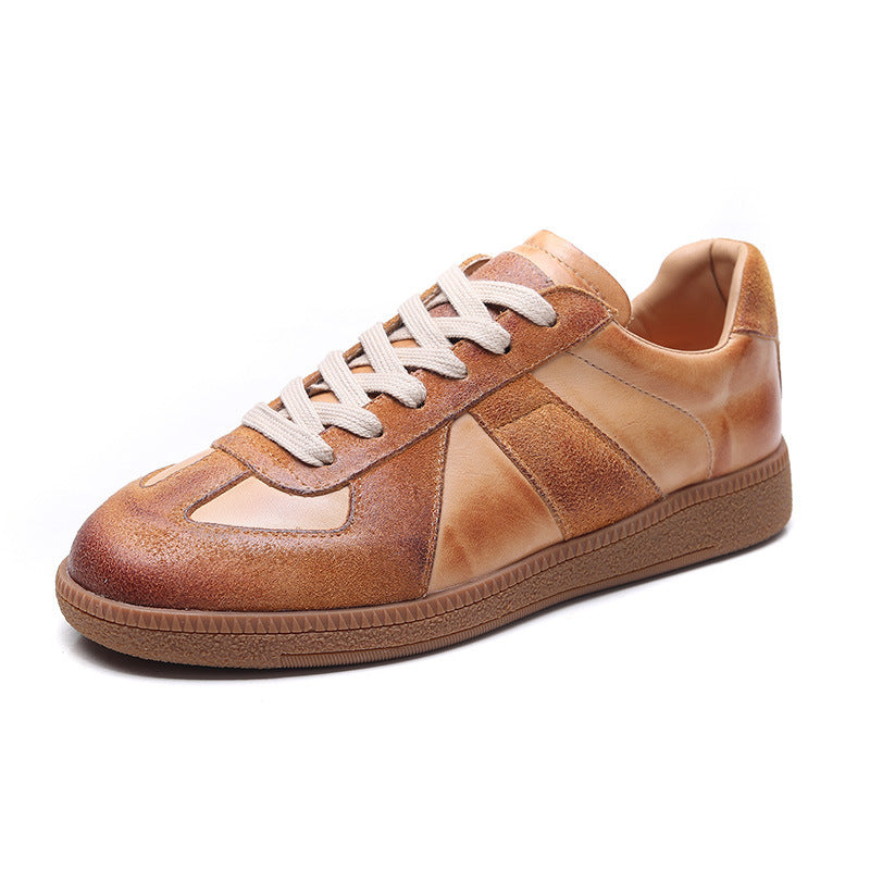 Women's Patchwork Flat Sneakers – Casual Tennis Style