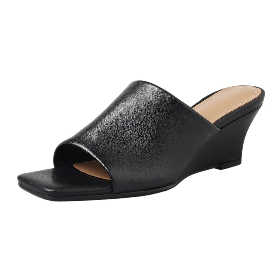 Minimalist Soft Sheepskin Wedge Sandals - Summer Slides - High-End Comfort Footwear
