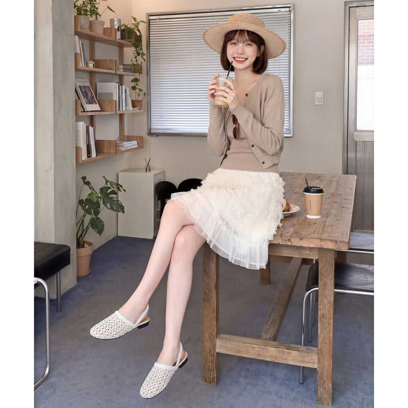 Women's Woven Mesh Slingbacks Ultra-Breathable Flats Summer Shoes