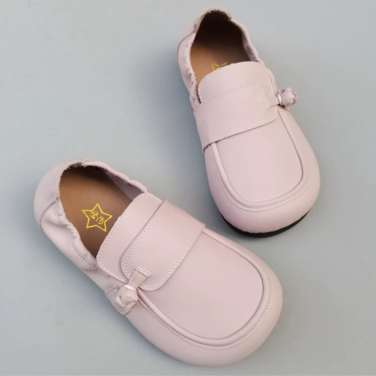 Women's Wide Toe Box Genuine Leather Loafers Soft Flat Slip On Comfort Shoes
